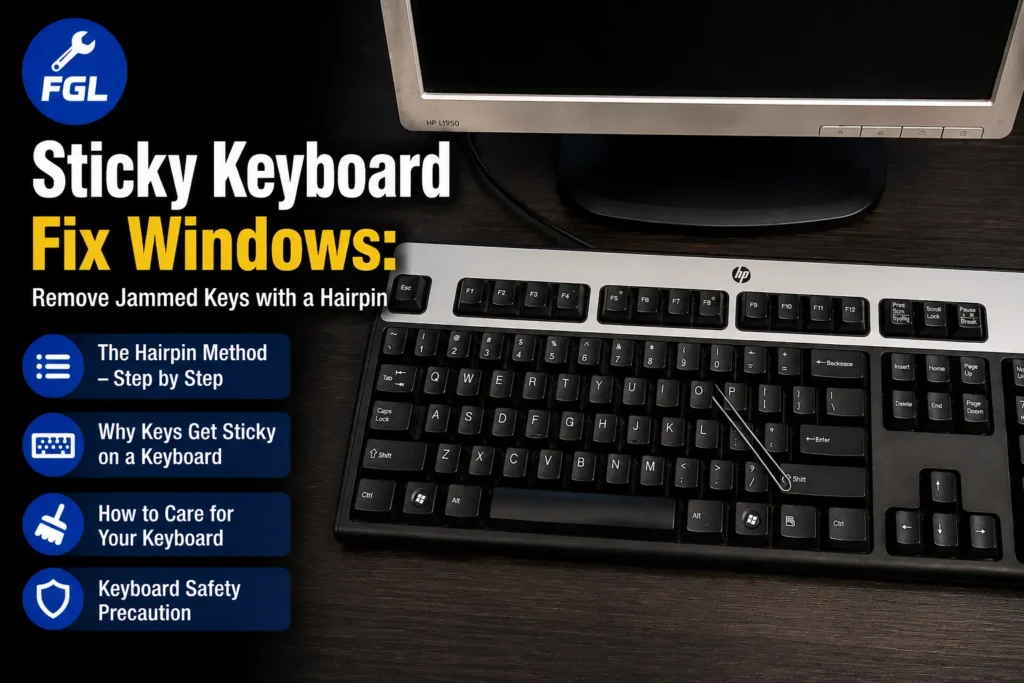 Windows Sticky Keys feature settings screen