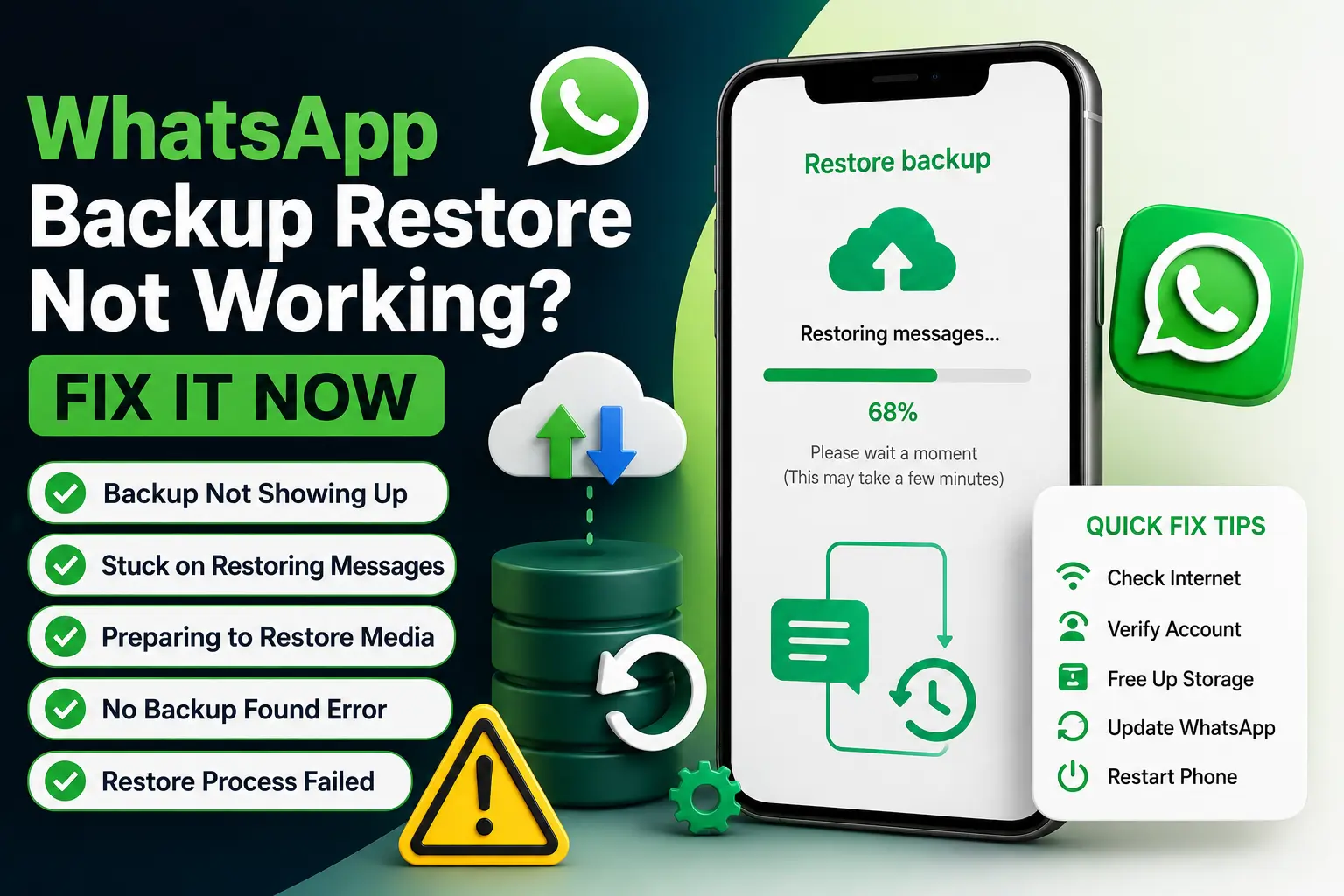 WhatsApp Backup Restore Fix
